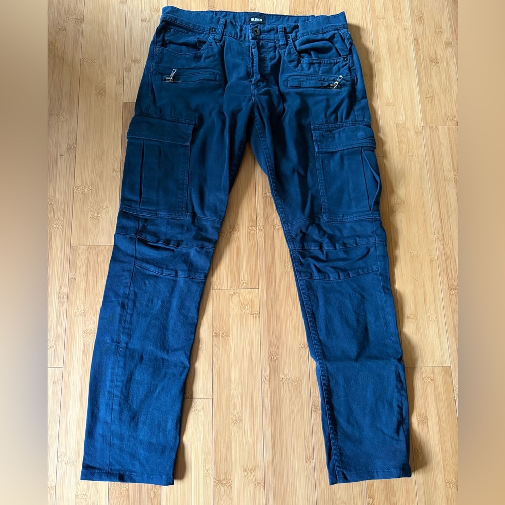 Hudson Navy Cotton Cargo Pants